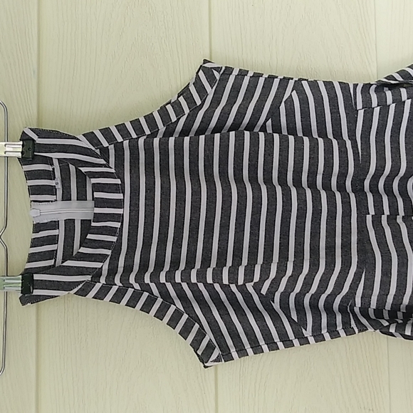 Homemade Jump suite Size Small Grey and White Strips - Picture 3 of 8